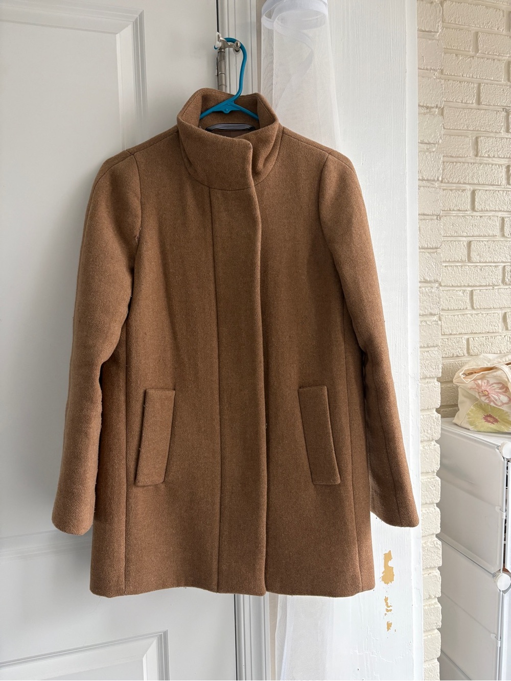 J. Crew Women's Classic Camel Wool Coat